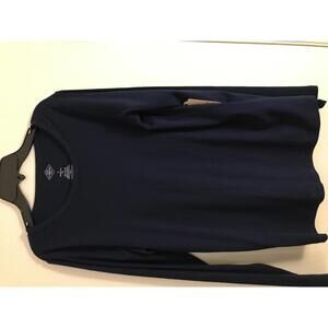 Croft & Barrow Women's Navy Long Sleeve Top